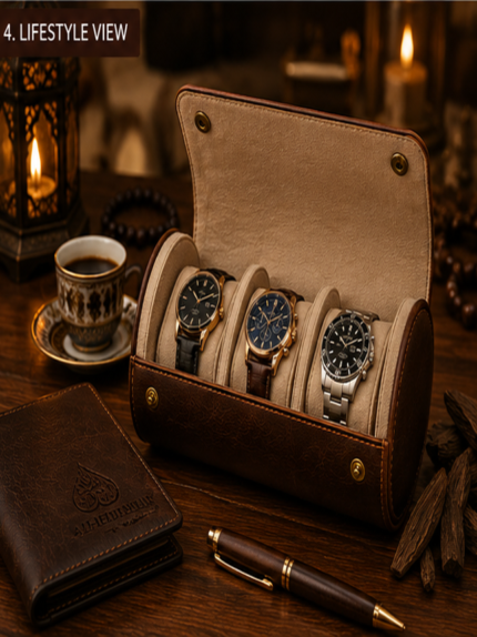 Premium Leather Watch Roll